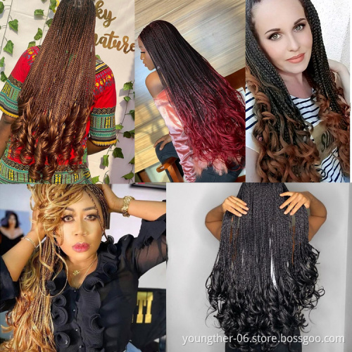 20 inch wavy Loose Braids Body Wave spiral curly braiding hair Twist afro Synthetic Crochet braiding Hair Extension